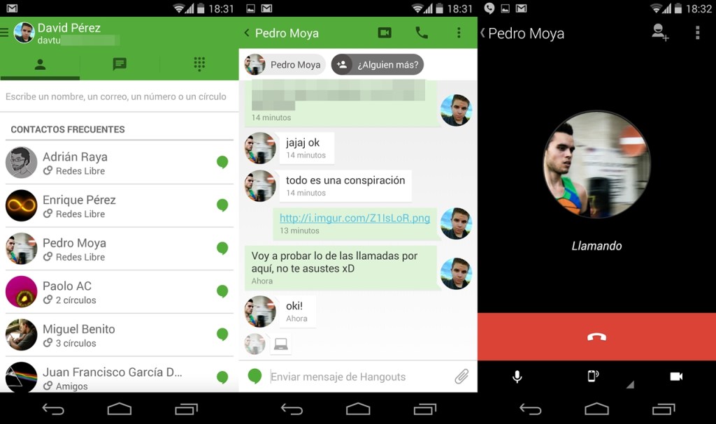 Videollamada por Google Hangouts